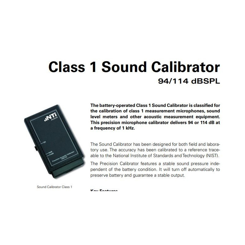 XL2 Sound Meter Calibrator 94 / 114dB